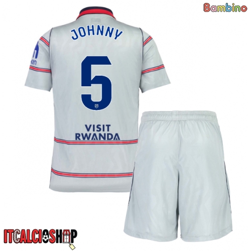 Atletico Madrid Johnny Cardoso #5 Terza Maglia Bambino 2026-27 Manica Corta (+ Pantaloni corti)